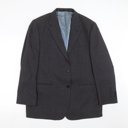 Marks and Spencer Mens Blue Check  Jacket Suit Jacket Size 44