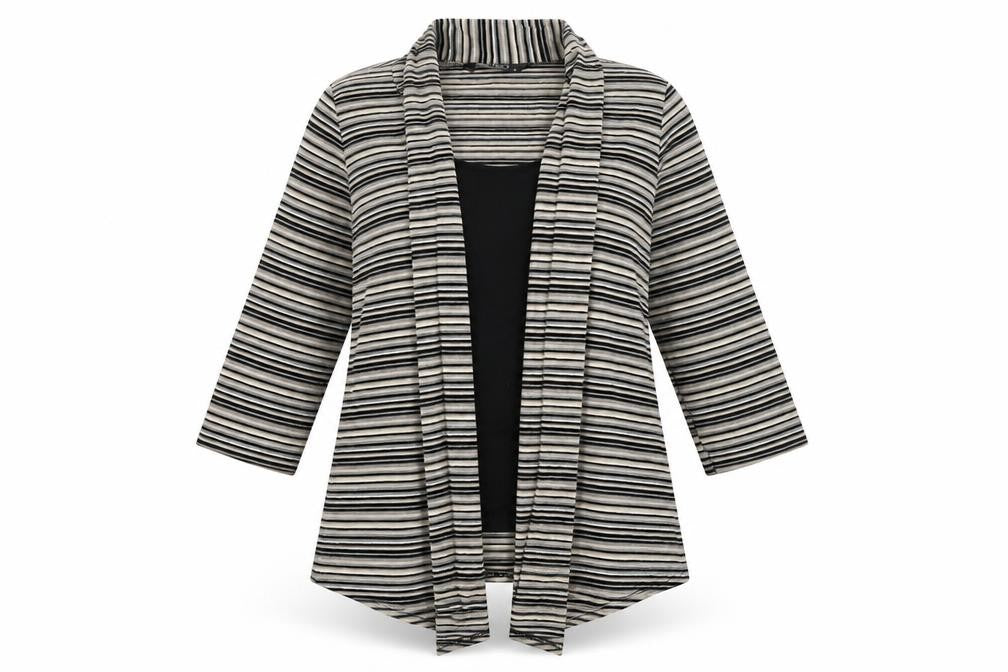 Bonmarché Womens Multicoloured Striped Basic Blouse Size 14