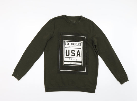 Primark Girls Green   Pullover Sweatshirt Size 14 Years