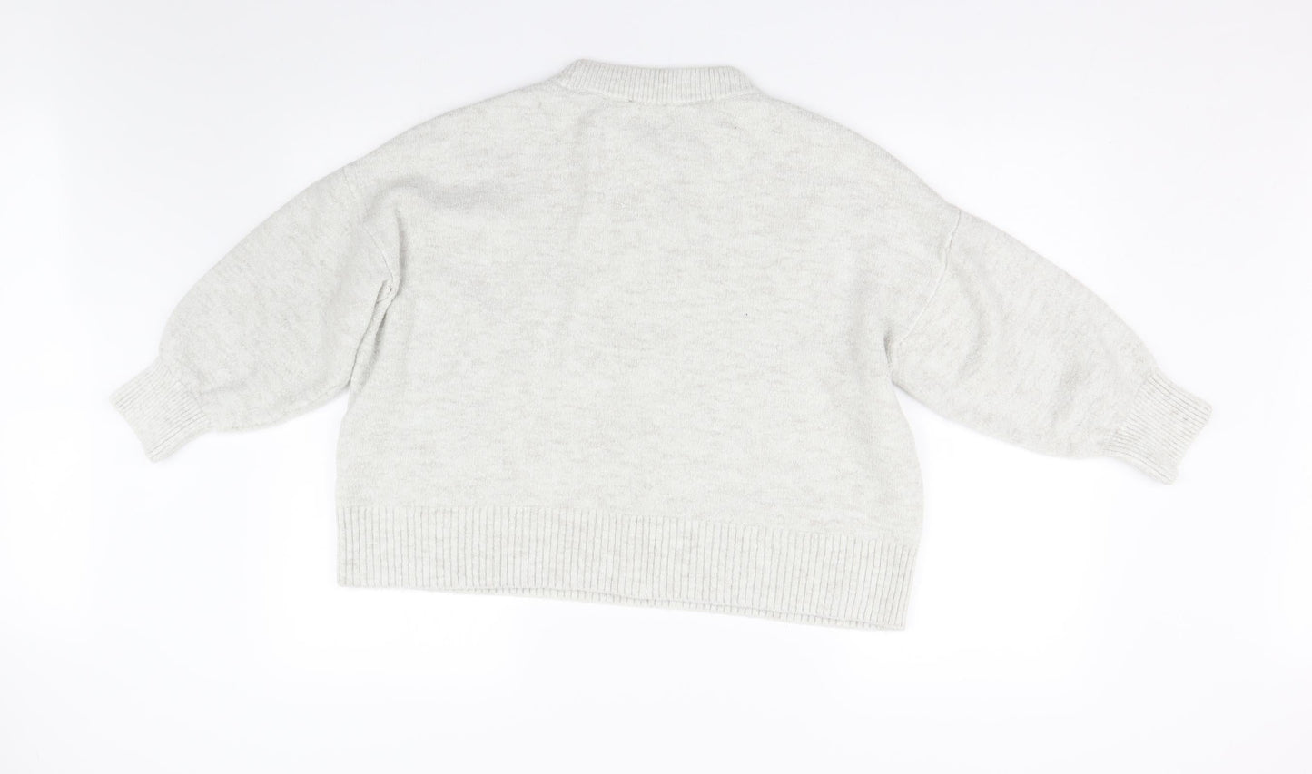 F&F Womens Grey  Knit Pullover Jumper Size 16