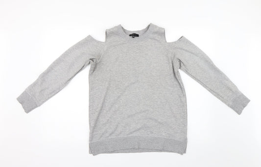New Look Womens Grey   Pullover Sweatshirt Size 10