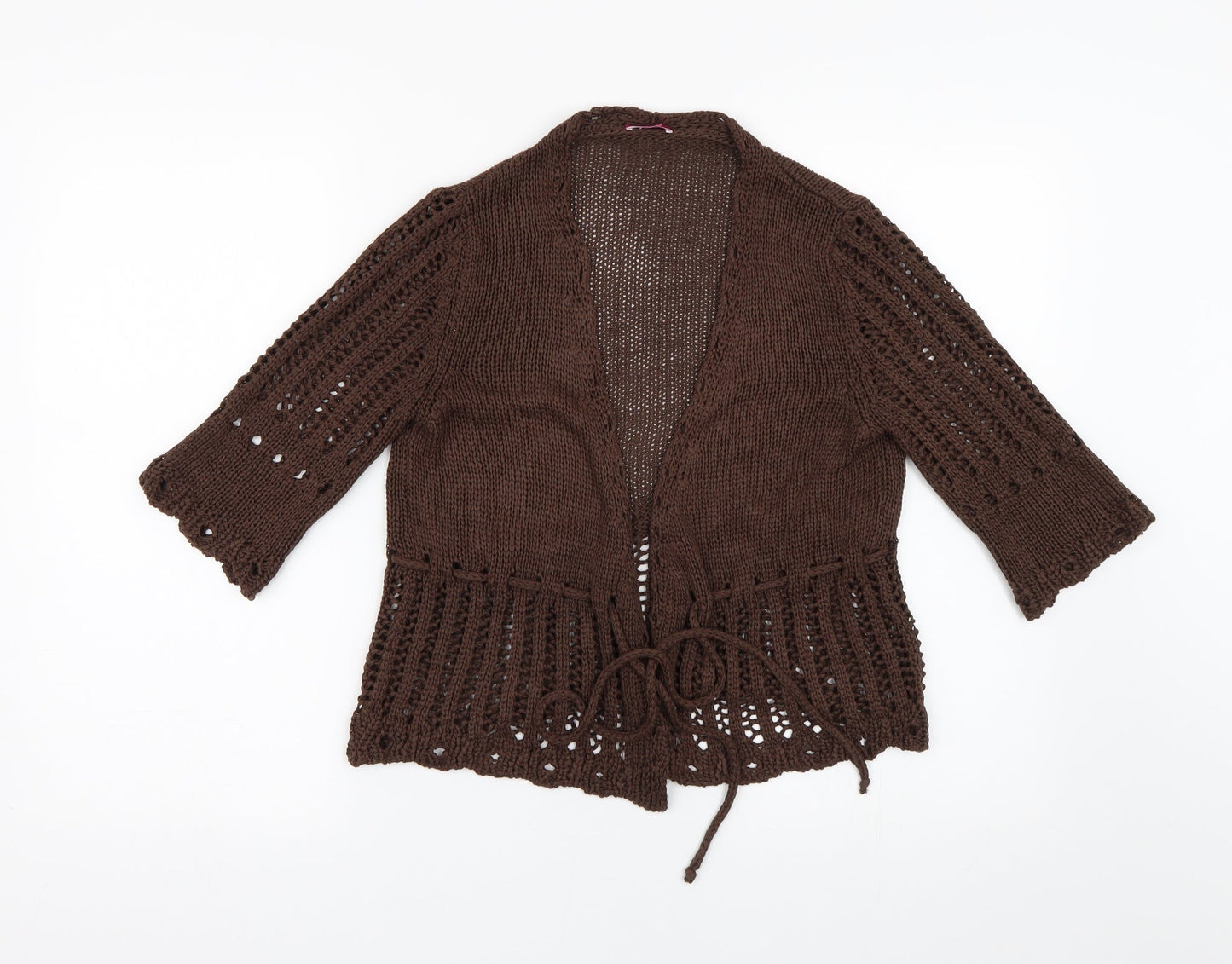 Alexie A Womens Brown  Knit Cardigan Jumper Size M