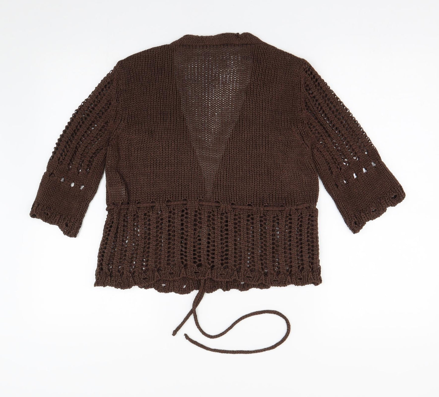 Alexie A Womens Brown  Knit Cardigan Jumper Size M