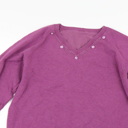 Primark Womens Pink  Knit Pullover Jumper Size S