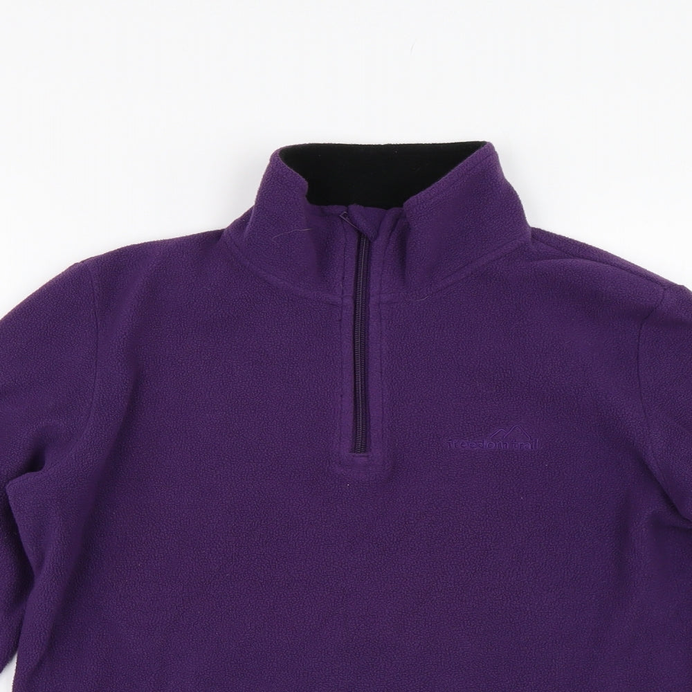 Freedom Trial Womens Purple  Fleece Henley Jumper Size 6