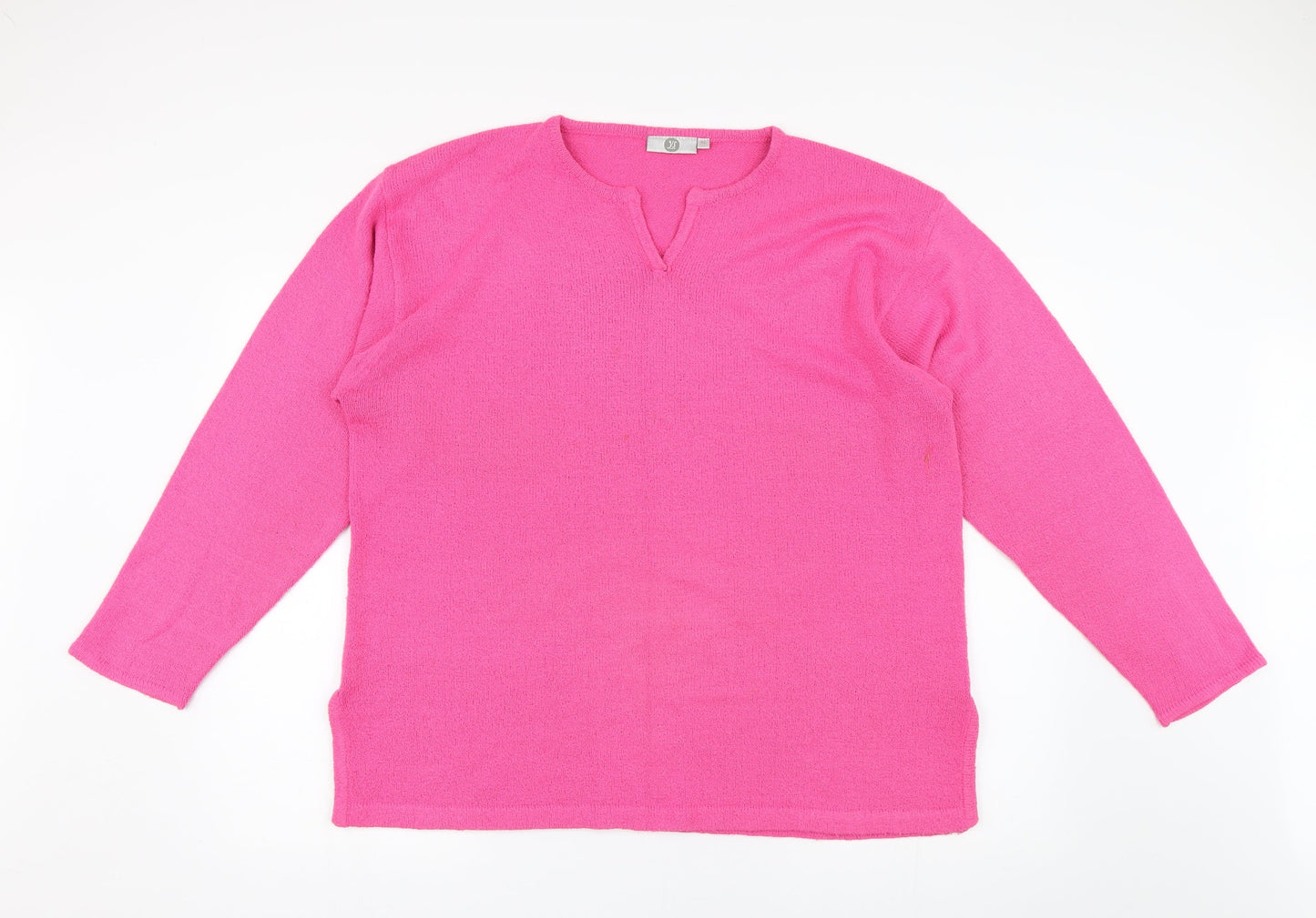 YS Womens Pink  Knit Pullover Jumper Size XL