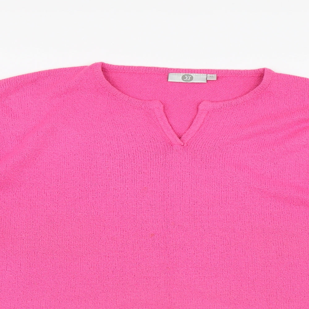 YS Womens Pink  Knit Pullover Jumper Size XL