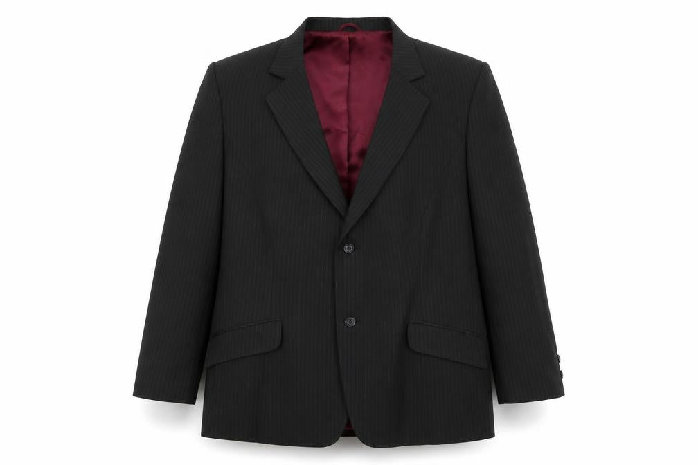 JR Mens Black Striped  Jacket Blazer Size XL
