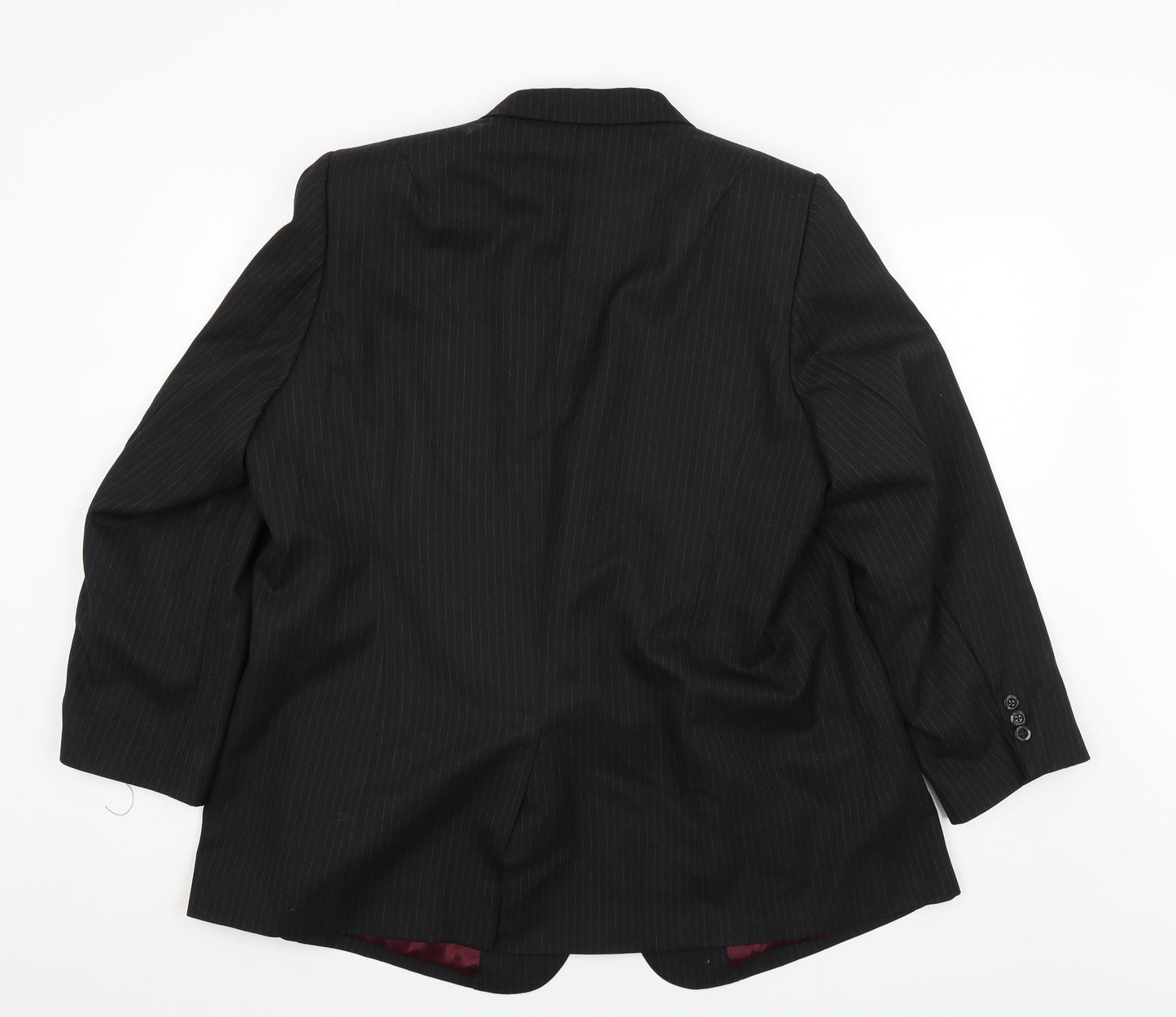 JR Mens Black Striped  Jacket Blazer Size XL