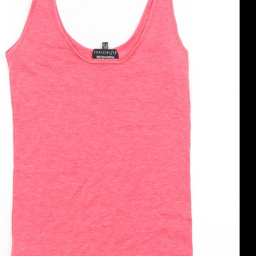 Warehouse Womens Pink   Basic Tank Size 6