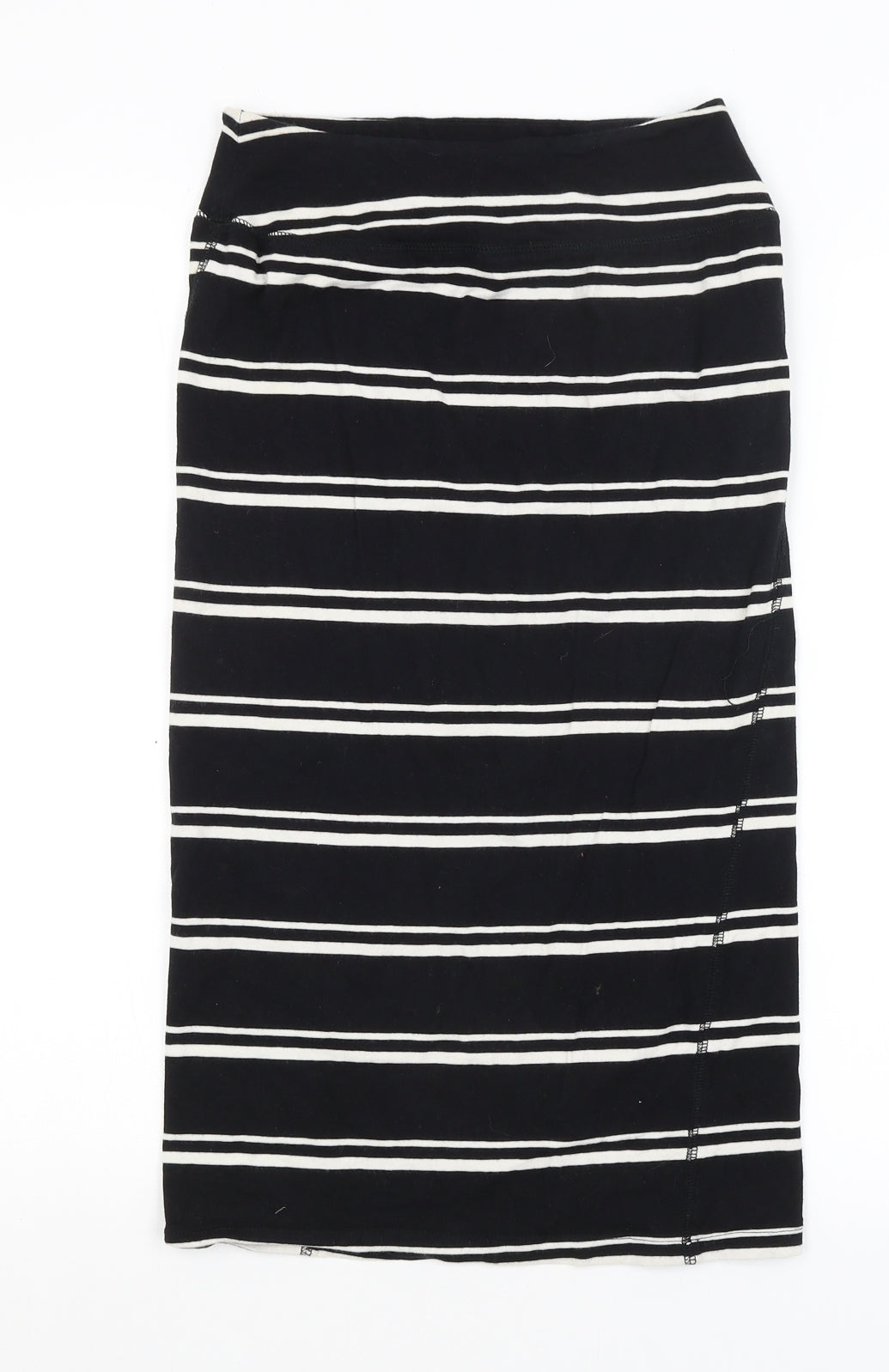 River Island Womens Black Striped  A-Line Skirt Size 10