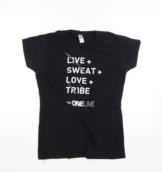 Reebok Womens Black   Basic T-Shirt Size 12
