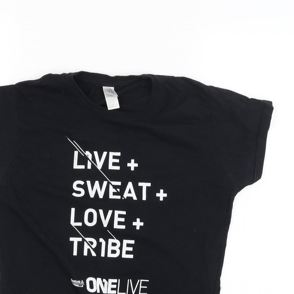 Reebok Womens Black   Basic T-Shirt Size 12