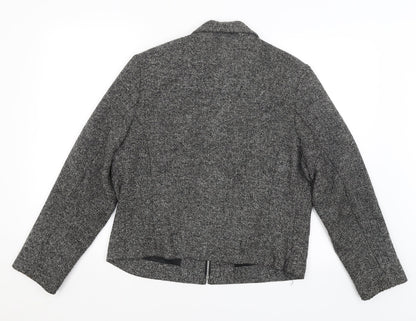Preloved M&S Womens Grey   Jacket Blazer Size 16 - Back