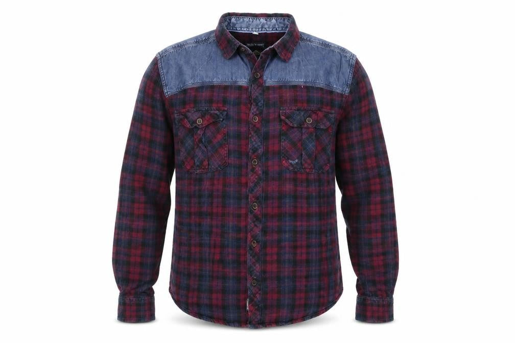 Threadbare Mens Red Plaid   Button-Up Size L