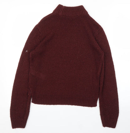 Preloved New Look Girls Purple   Pullover Jumper Size 12 Years - Back