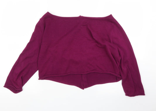 Preworn Womens Purple   Cardigan Jumper Size M