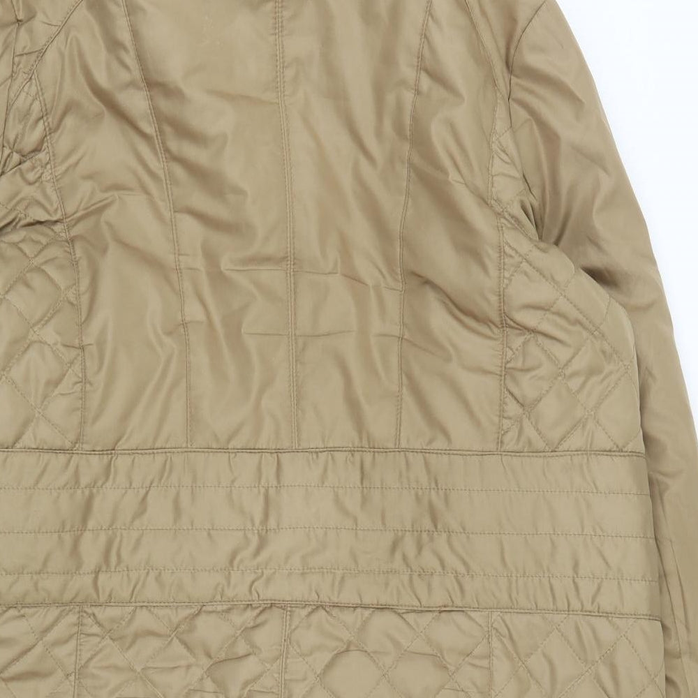 Joanna Hope Womens Beige   Quilted Coat Size 18