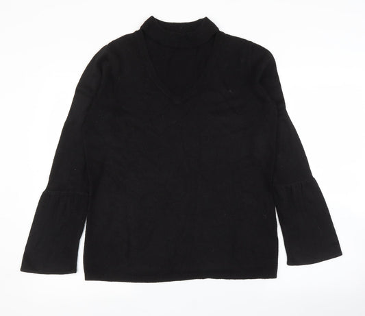 Papaya Womens Black   Pullover Jumper Size M