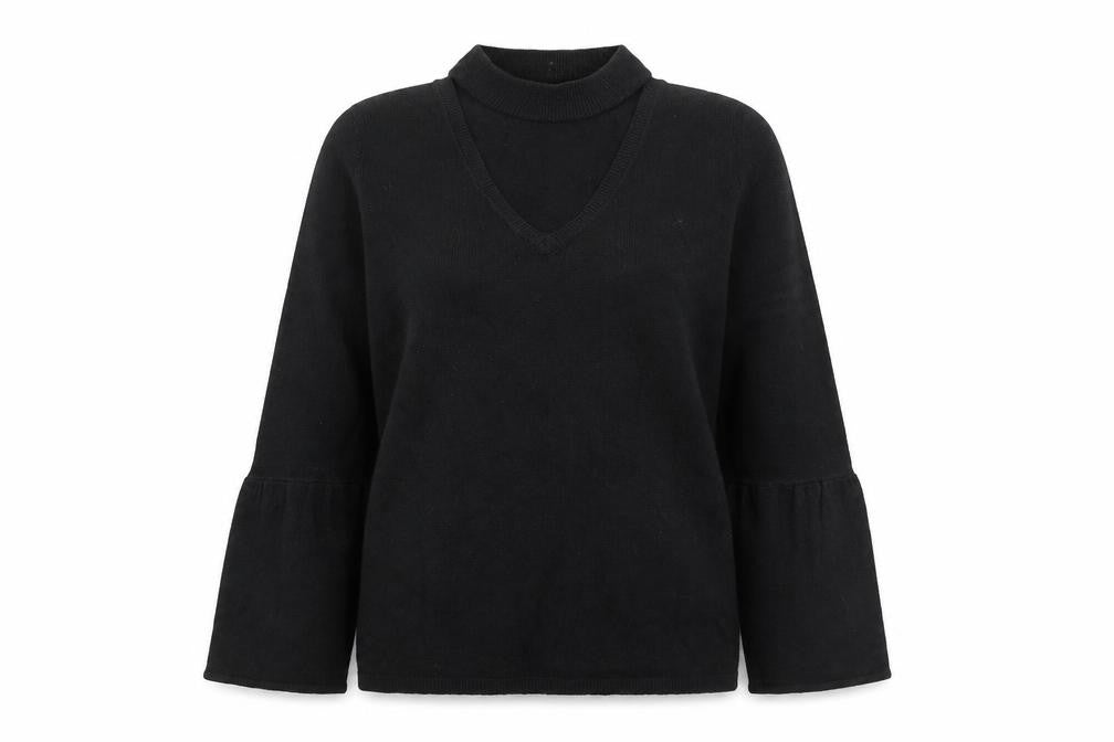 Papaya Womens Black   Pullover Jumper Size M