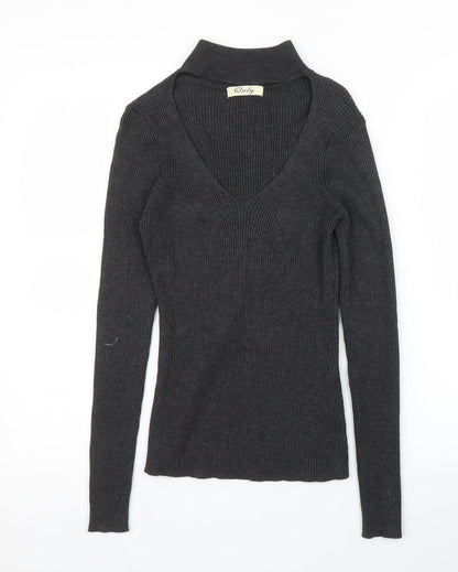 Front view of Only women’s grey basic blouse, size S