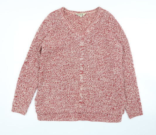 M&Co Womens Red   Pullover Jumper Size 12