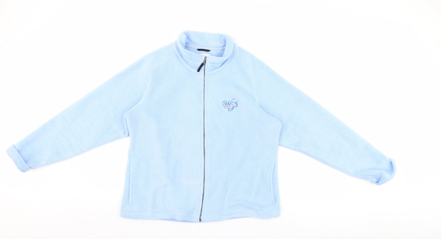 Antigua Womens Blue  Fleece Full Zip Jumper Size L