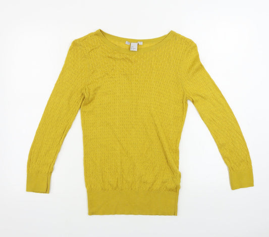 H&M  Womens Yellow   Pullover Jumper Size S