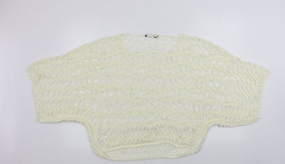 Back view of Kaleidoscope women’s ivory jumper, size UK 14