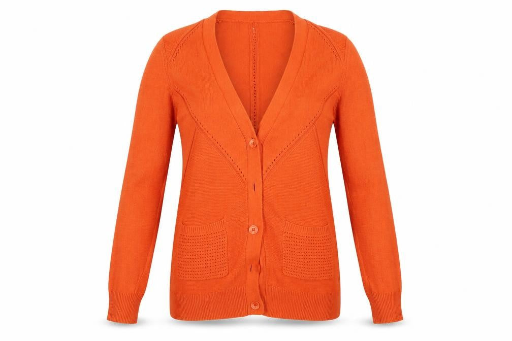 TU Womens Orange   Full Zip Jumper Size 8