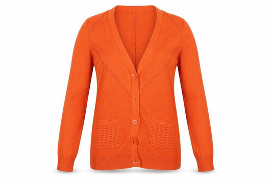 Tu Womens Orange   Full Zip Jumper Size 8