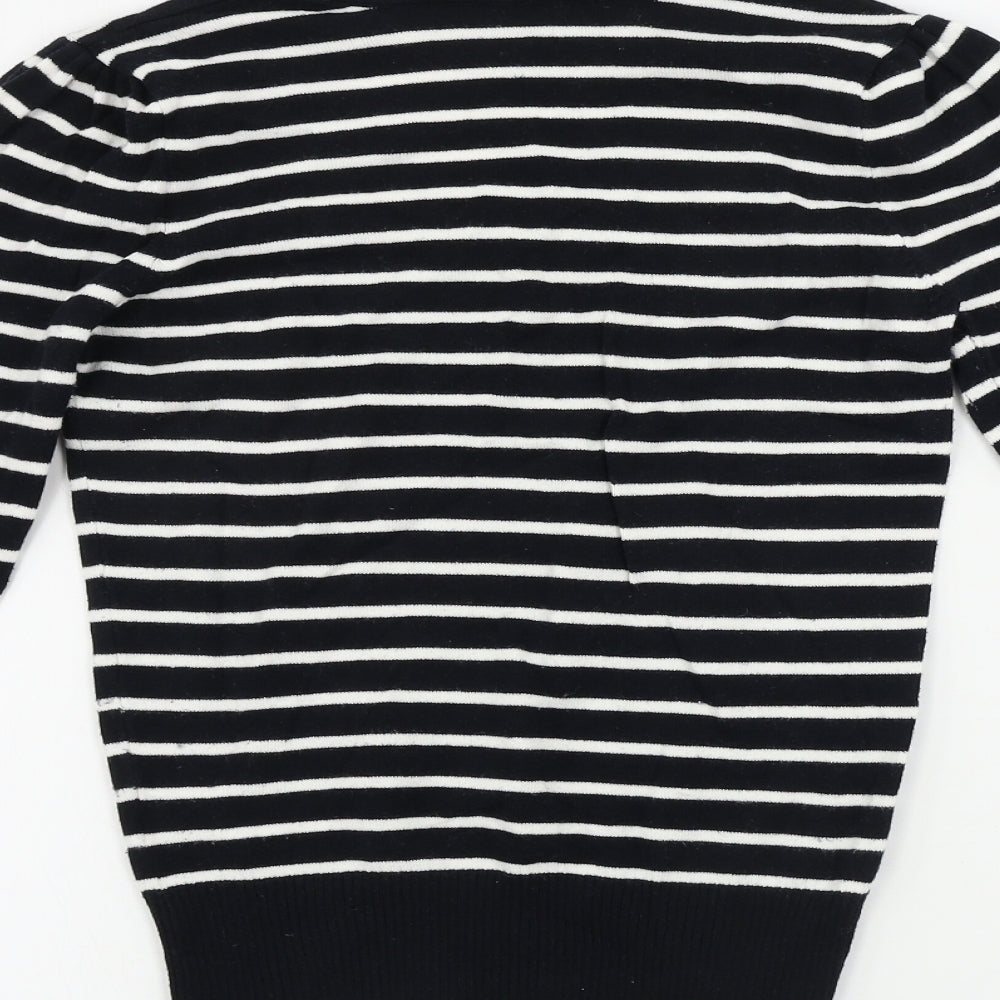 Atmosphere  Womens Black Striped  Pullover Jumper Size 8