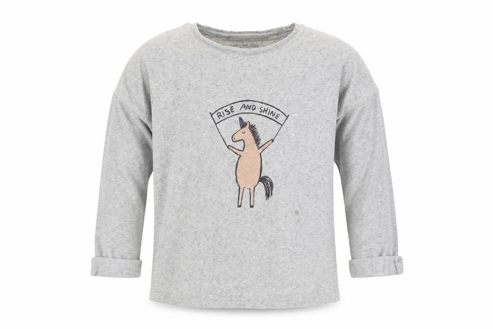 Next Boys Grey   Basic T-Shirt Size 7 Years  - Horse