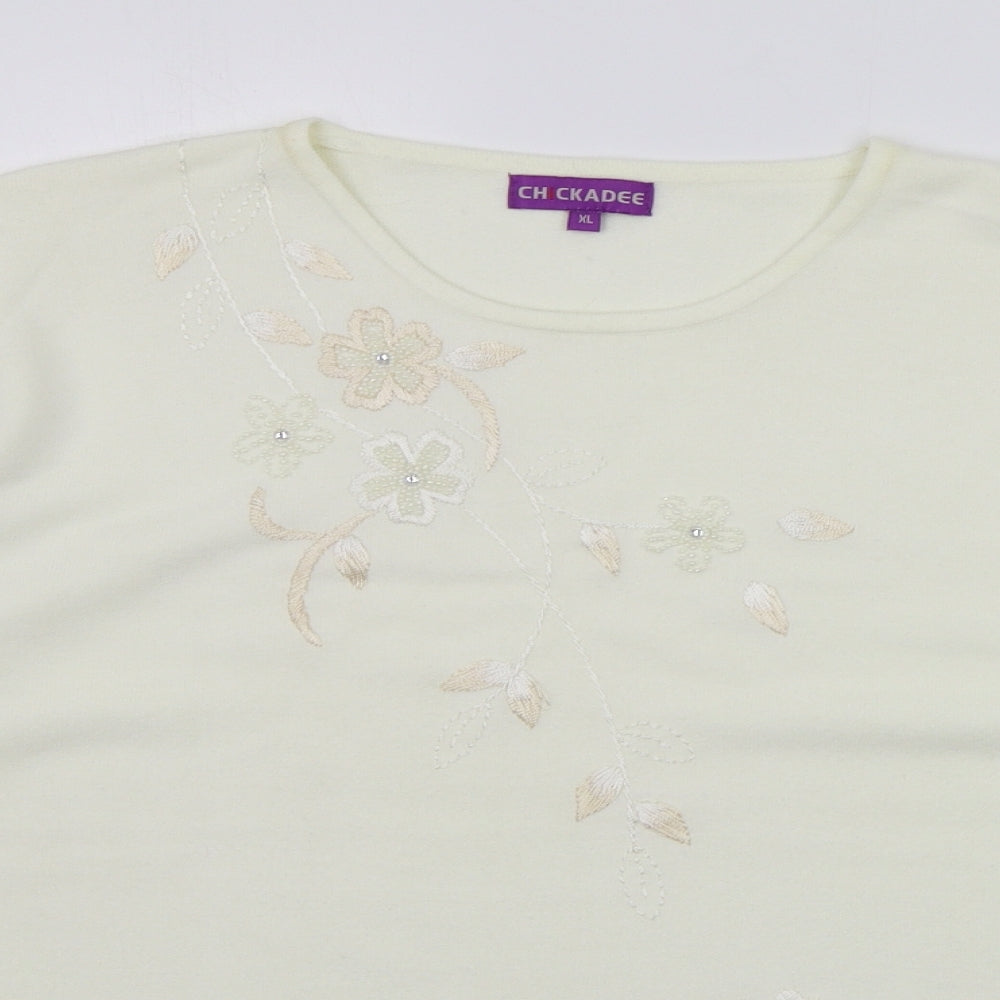 Chickadee Womens White   Pullover Jumper Size XL