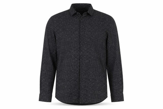 Cedarwood State Mens Black Polka Dot Button-Up Size 16