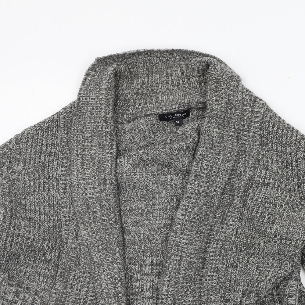 Debemhams Womens Grey   Cardigan Jumper Size 14
