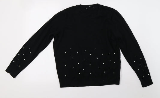 by very Womens Black   Pullover Sweatshirt Size 14