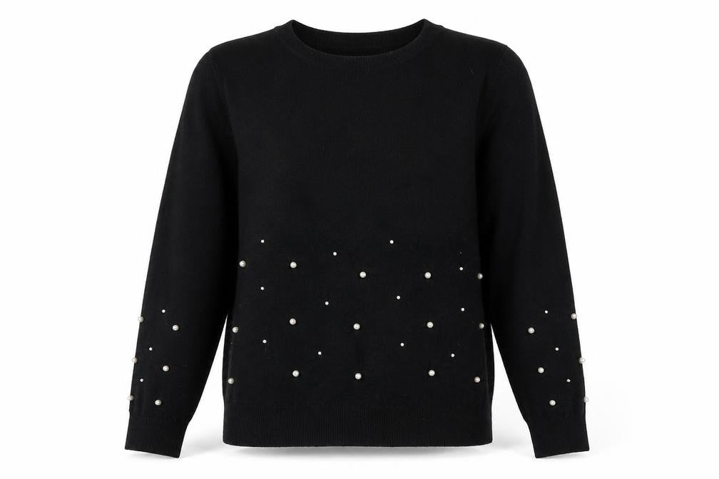 Very Womens Black Pullover Sweatshirt Size 14