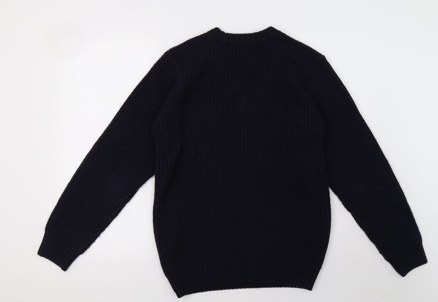 EWM Mens Blue  Knit Pullover Sweatshirt Size S