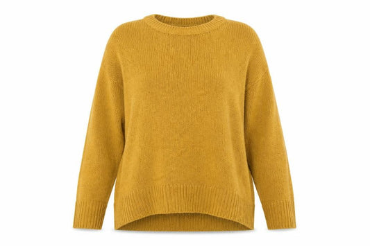 New Look Womens Yellow  Knit Pullover Sweatshirt Size L
