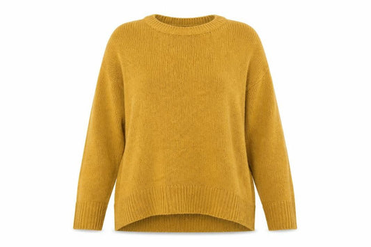 New Look Womens Yellow  Knit Pullover Sweatshirt Size L