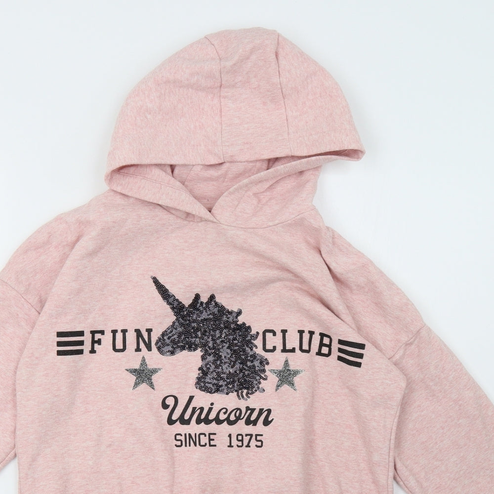 F&F Girls Pink   Pullover Hoodie Size 12 Years