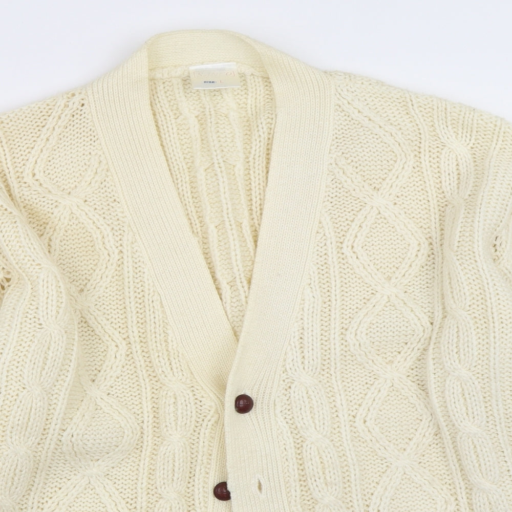 Sanco Womens Ivory   Cardigan Jumper Size L