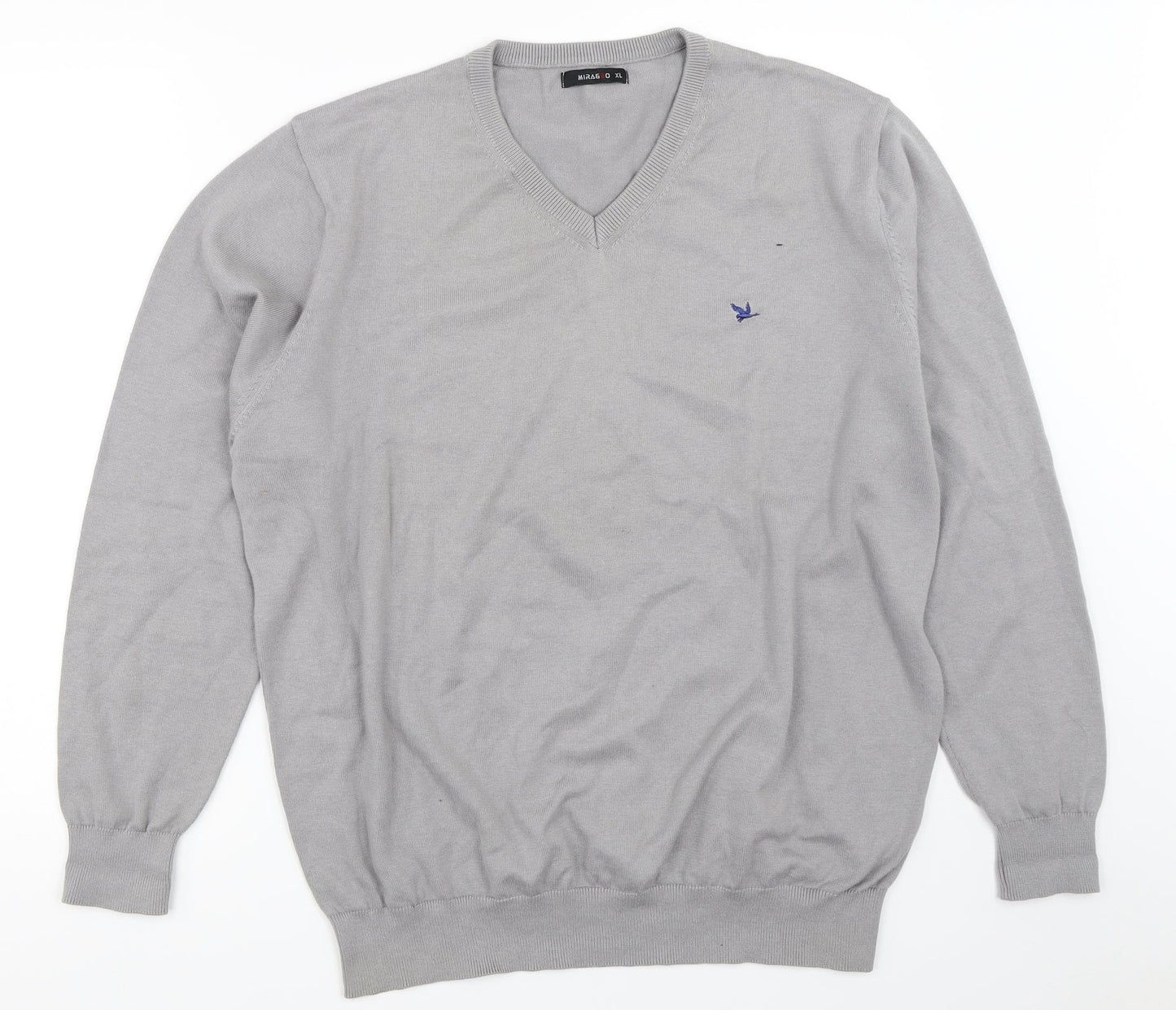 Mirabbo Mens Grey   Pullover Jumper Size XL