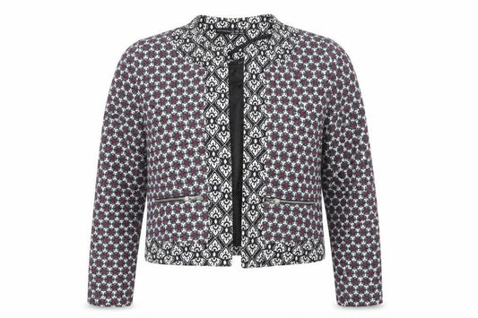 Atmosphere Womens Black Geometric  Jacket  Size 8