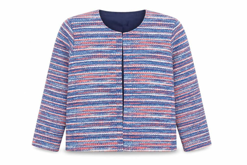 Anne De Lancay Womens Blue   Jacket  Size L
