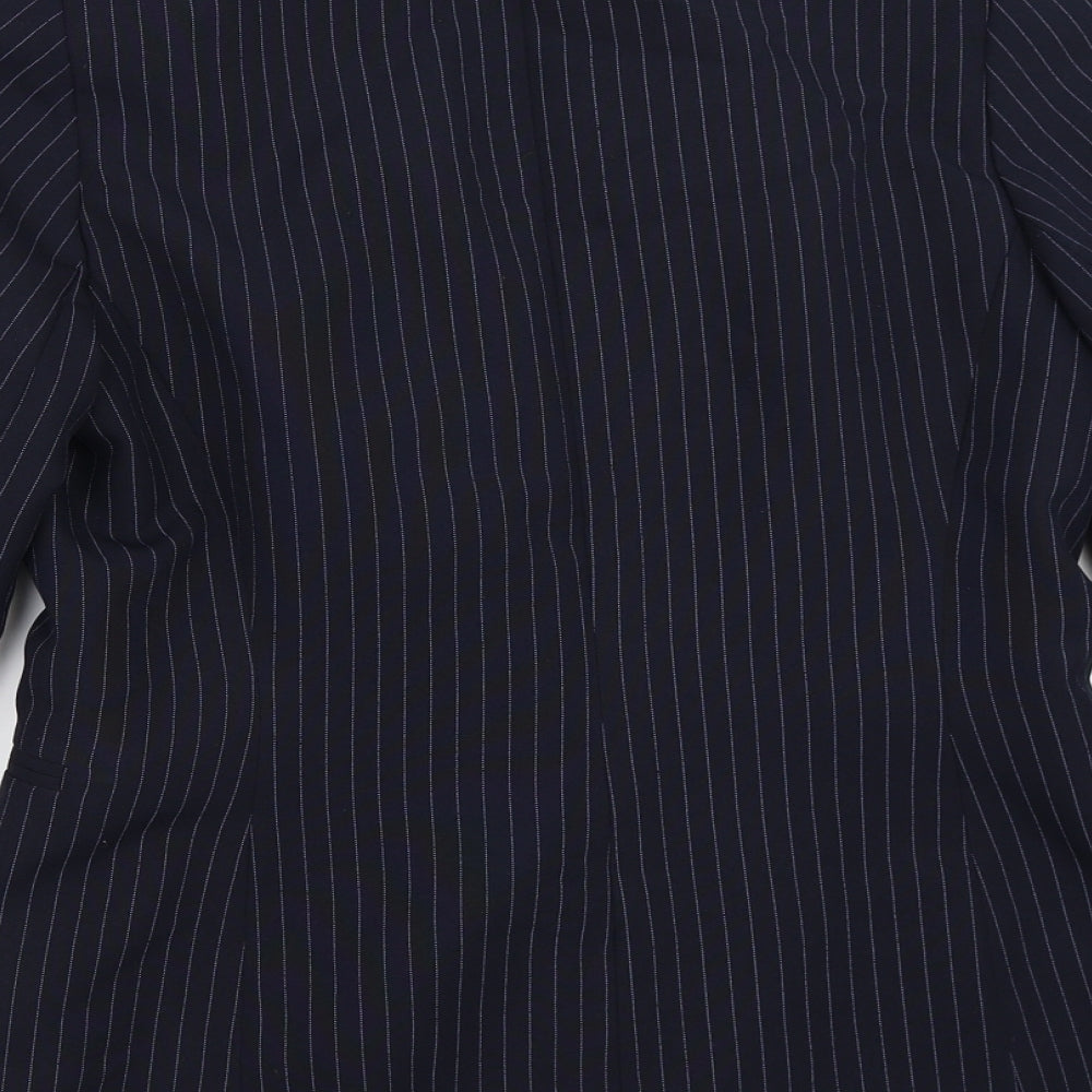 Atmosphere Womens Blue Striped  Jacket Blazer Size 10