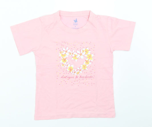 Morpho Girls Pink   Basic T-Shirt Size 4 Years