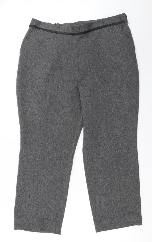 Marks and Spencer Womens Grey   Trousers  Size 16 L25 in