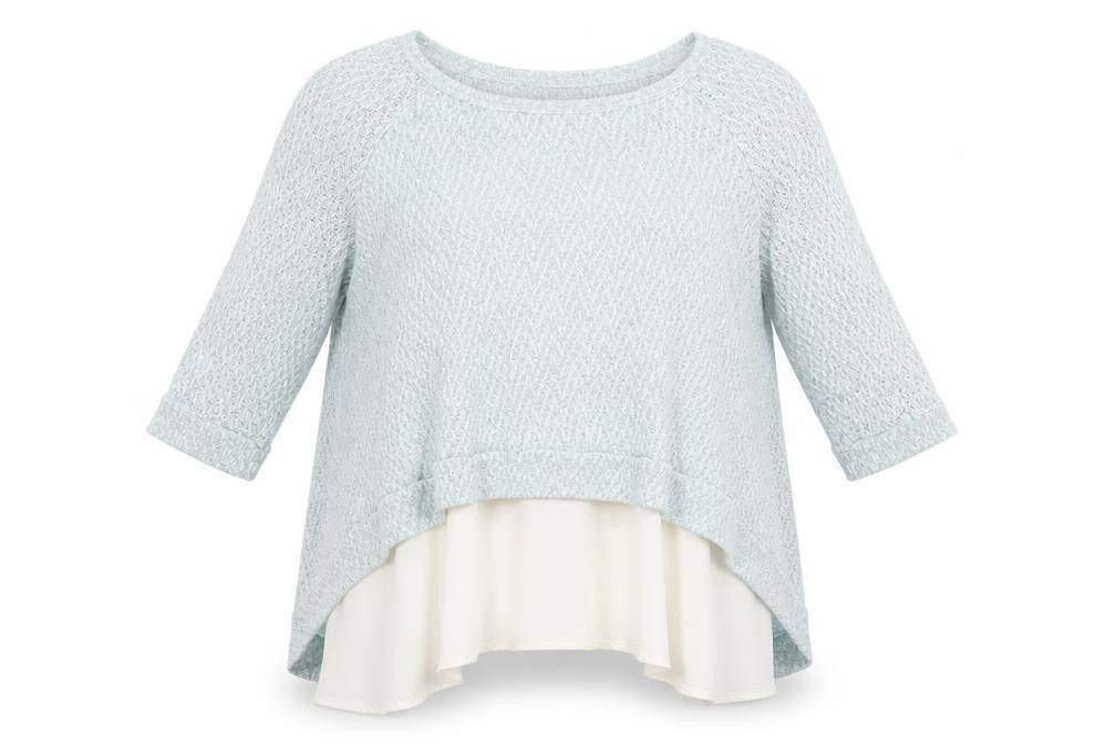 Casual Couture by Green Envelope Womens Blue   Pullover Jumper Size S